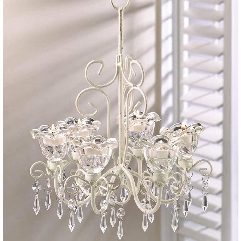 Gallery of Light- Crystal Blooms Candle Chandelier